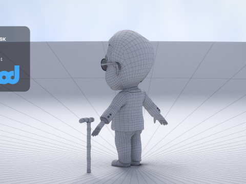 Elderly Man Model 3D