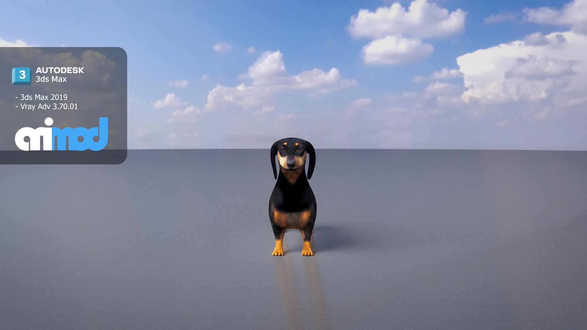 Dachshund 3D Model .c4d .max .obj .3ds .fbx .stl .blend 