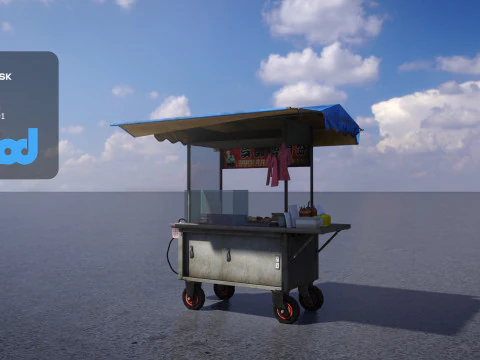 Snack brasati del venditore ambulante Modello 3D