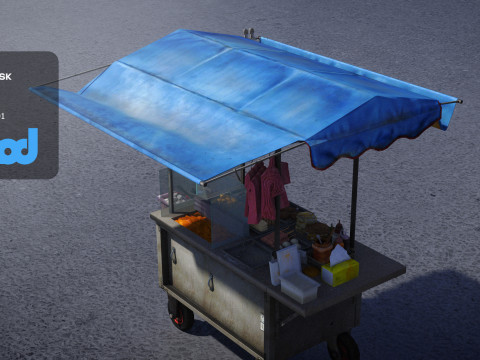 Street Vendor Braised Snacks Modèle 3D