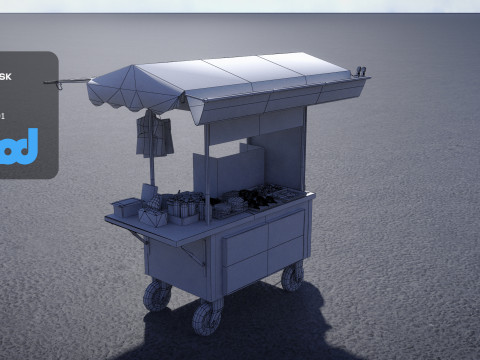 Street Vendor Braised Snacks Modèle 3D