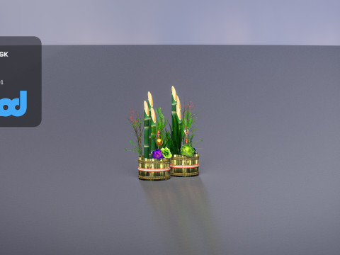 Decorative Pine Branches Model 3D