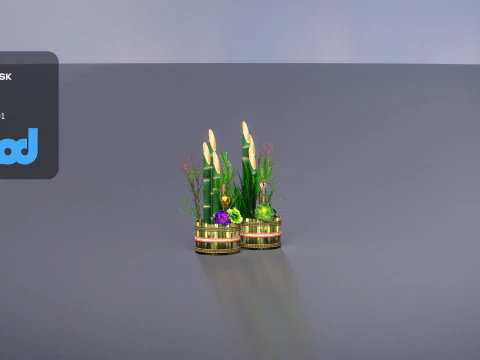 Decorative Pine Branches 3D Model