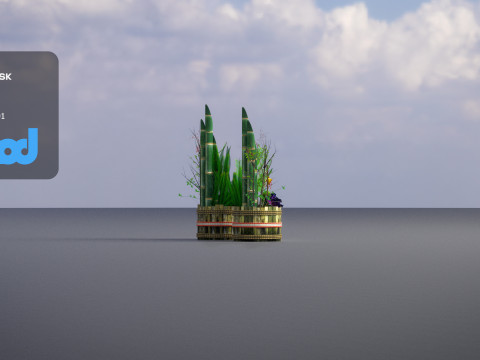 Decorative Pine Branches Model 3D