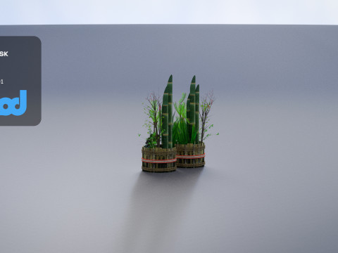 Decorative Pine Branches Model 3D