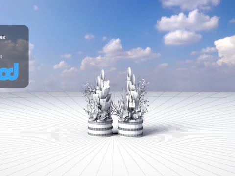 Decorative Pine Branches 3D Model