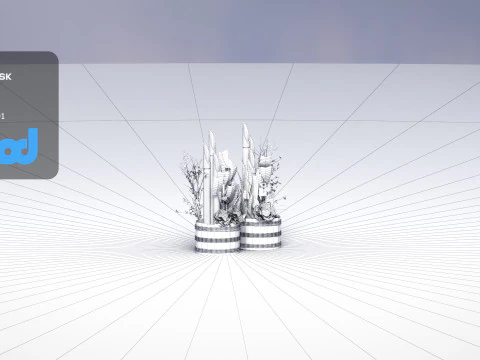 Decorative Pine Branches 3D Model