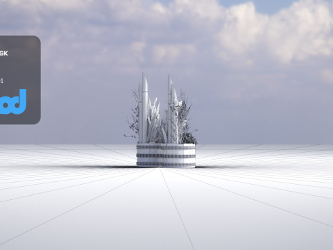 Decorative Pine Branches Model 3D