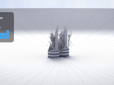 Decorative Pine Branches Model 3D