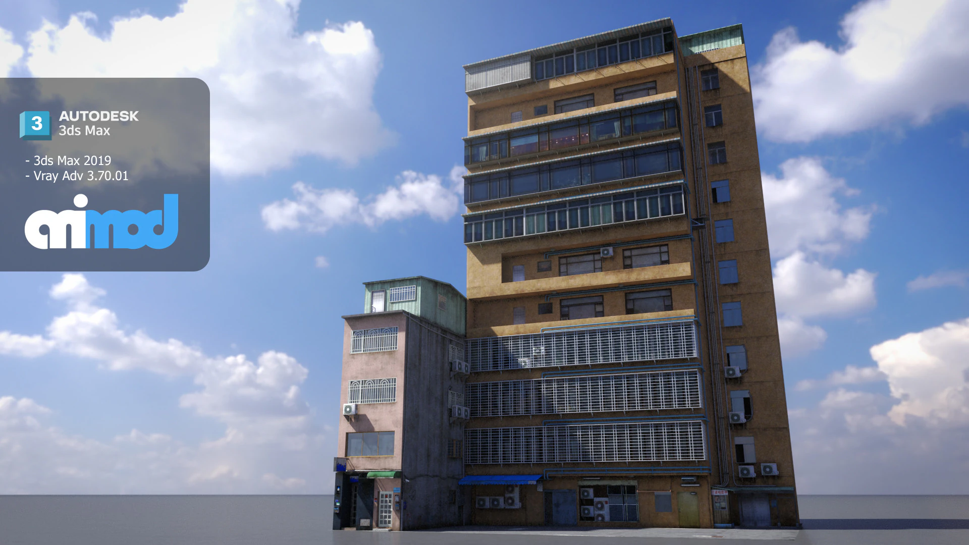TW House 002 3D Model .c4d .max .obj .3ds .fbx .stl .blend 