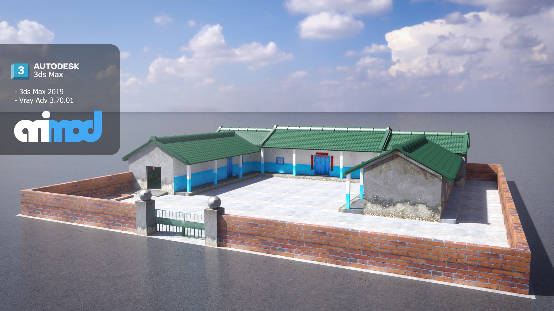San He Yuan 01 3D Model .c4d .max .obj .3ds .fbx .stl .blend 