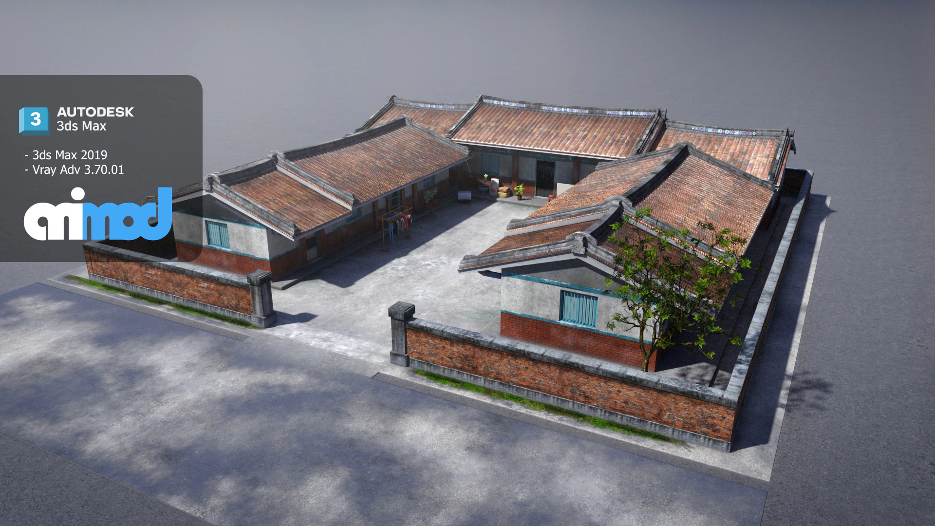 San He Yuan 02 3D Model .c4d .max .obj .3ds .fbx .stl .blend 