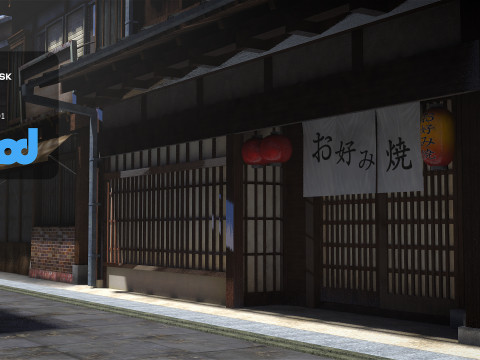 Okonomiyaki Shop 3D Model