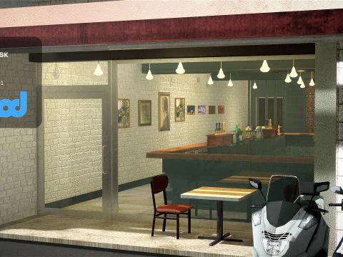 Piccolo pub Modello 3D