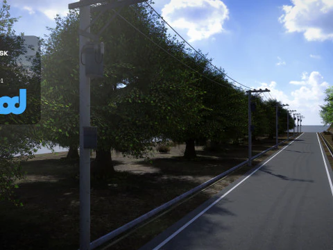 Mountain Road 3D Model