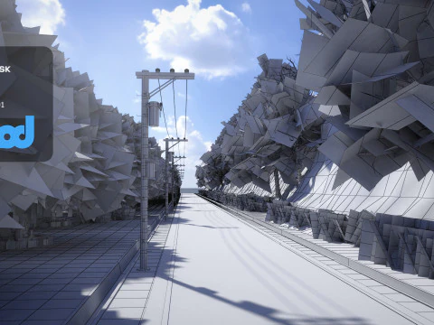 Mountain Road 3D Model
