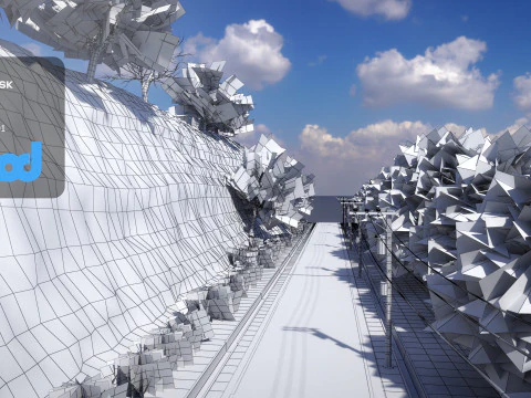 Mountain Road 3D Model