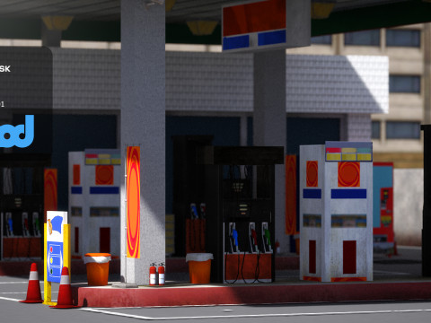 Gas Station Toilet Modello 3D