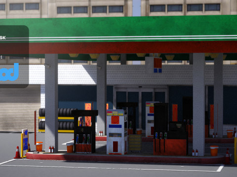 Gas Station Toilet Modello 3D