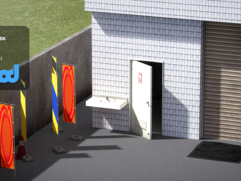 Gas Station Toilet Modello 3D