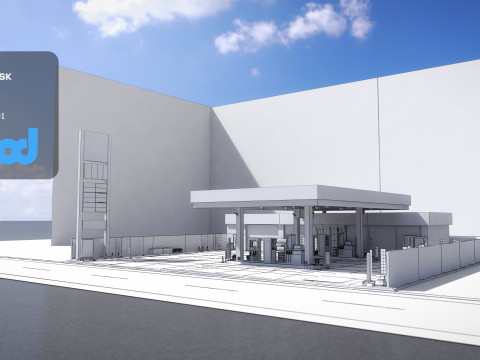 Gas Station Toilet Modello 3D