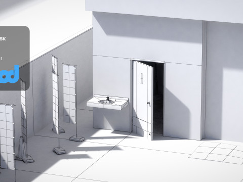 Gas Station Toilet Modello 3D