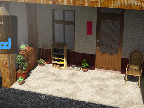 TW Street Houses 3D Модель