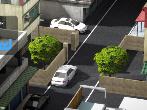 TW Street Houses 3D Модель
