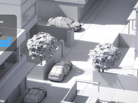 TW Street Houses 3D Модель