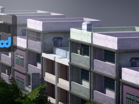 Suburbs Street 001 Model 3D