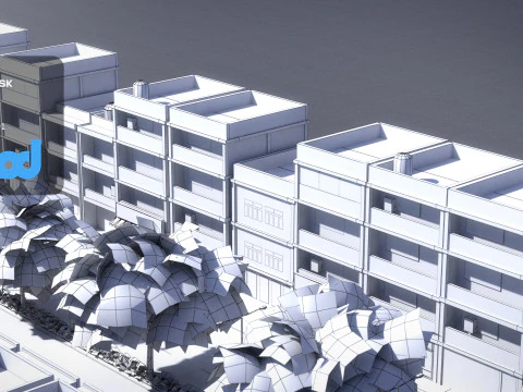 Suburbs Street 001 3D Model