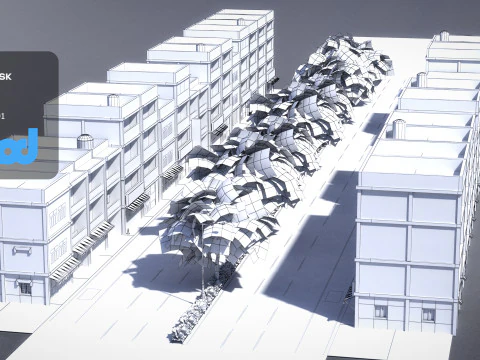 Suburbs Street 001 3D Model