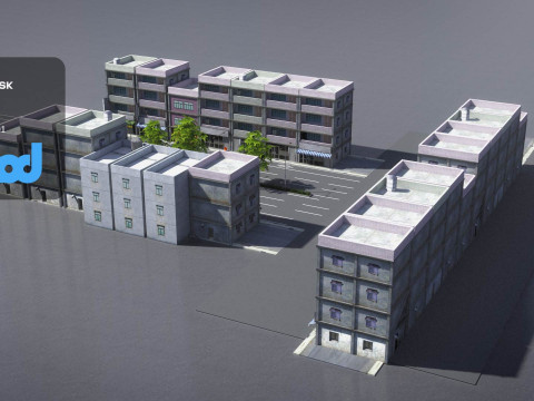 Suburbs Street 002 Modelo 3D