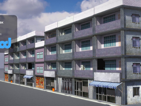 Suburbs Street 002 Modelo 3D
