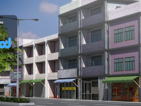 Suburbs Street 002 3D Model
