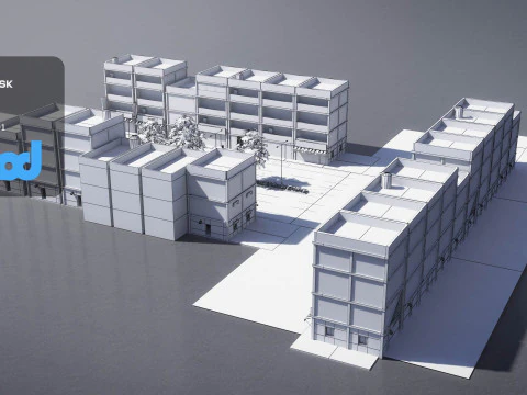 Suburbs Street 002 3D Model