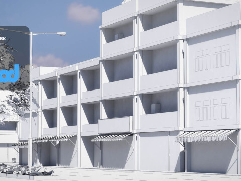 Suburbs Street 002 Modelo 3D