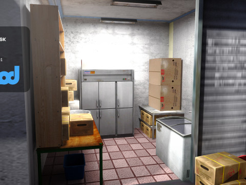 Street With Tofu Pudding Store 3Dモデル