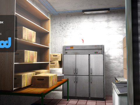 Street With Tofu Pudding Store 3D Model