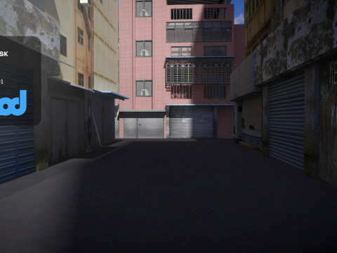 Street With Tofu Pudding Store 3D Model
