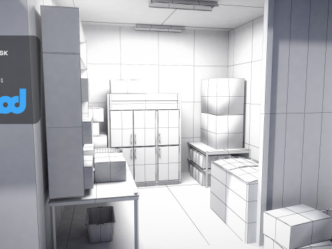 Street With Tofu Pudding Store 3D Model