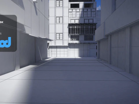 Street With Tofu Pudding Store 3D Model
