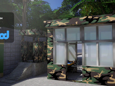 Military Camp Entrance 3D Model