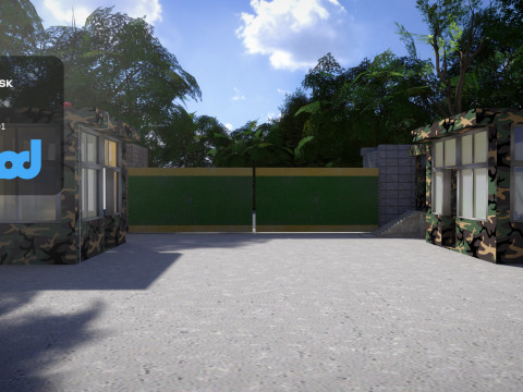 Military Camp Entrance Modelo 3D