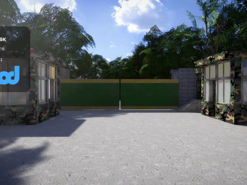 Military Camp Entrance 3D Model