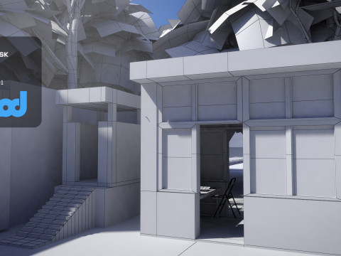 Military Camp Entrance Modelo 3D