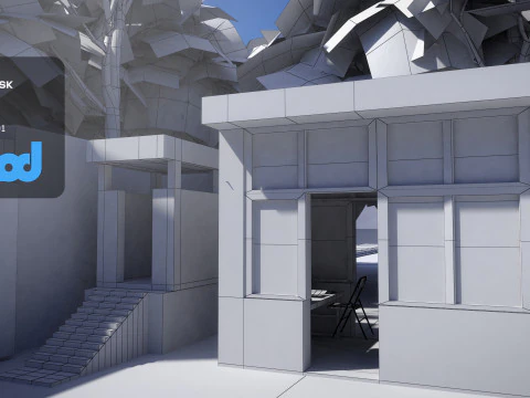 Military Camp Entrance 3D Model