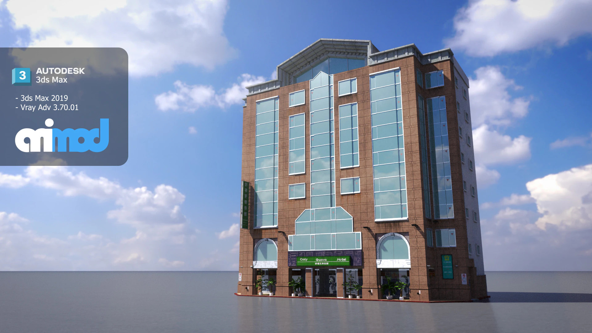 TW Buildings 010 3D Model .c4d .max .obj .3ds .fbx .stl .blend 