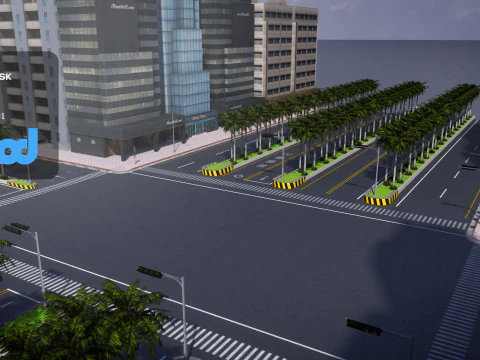 TW Crossroad 3D Model