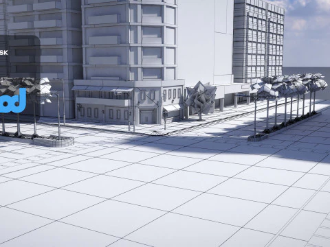 TW Crossroad 3D Model